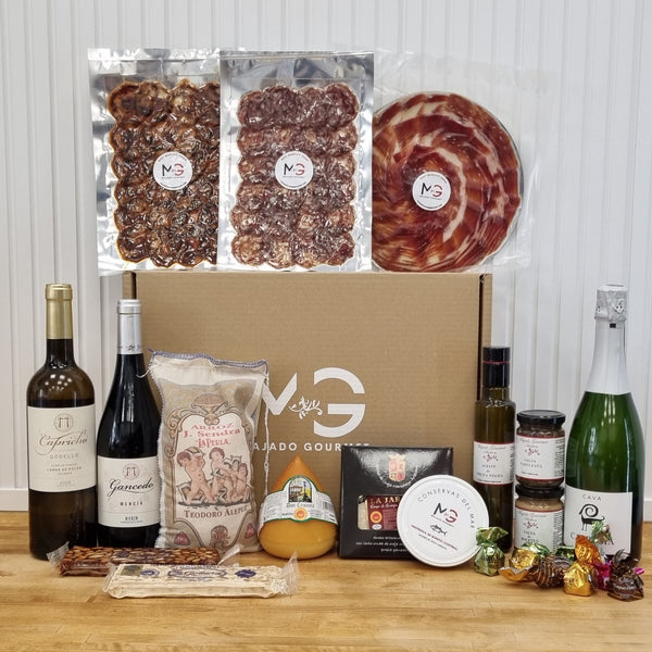 caja navidad vino embutido turrón Galiana majado gourmet