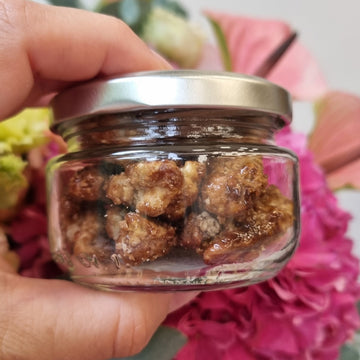 Nueces caramelizadas con azúcar de caña ecológico