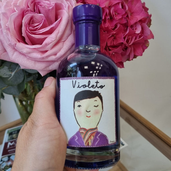 Licor de violetas violeto cocktail majado gourmet