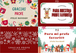 tarjetas dedicatorias para caja regalo gourmet navidad profesores majado gourmet