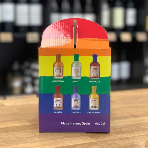 pack rainbow licores naturales caja regalo majado gourmet - liqueurful