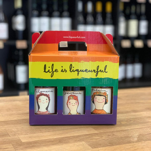 pack rainbow licores naturales caja regalo majado gourmet - liqueurful