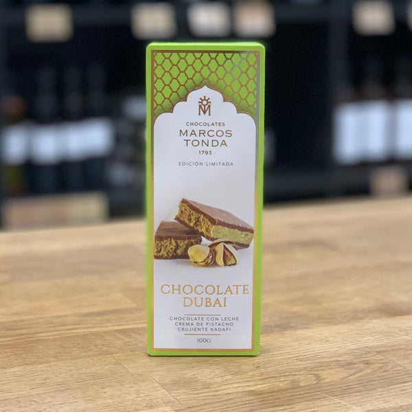 tableta chocolate dubai original pistacho majado gourmet 
