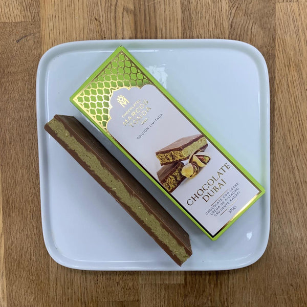 tableta chocolate dubai original pistacho majado gourmet 