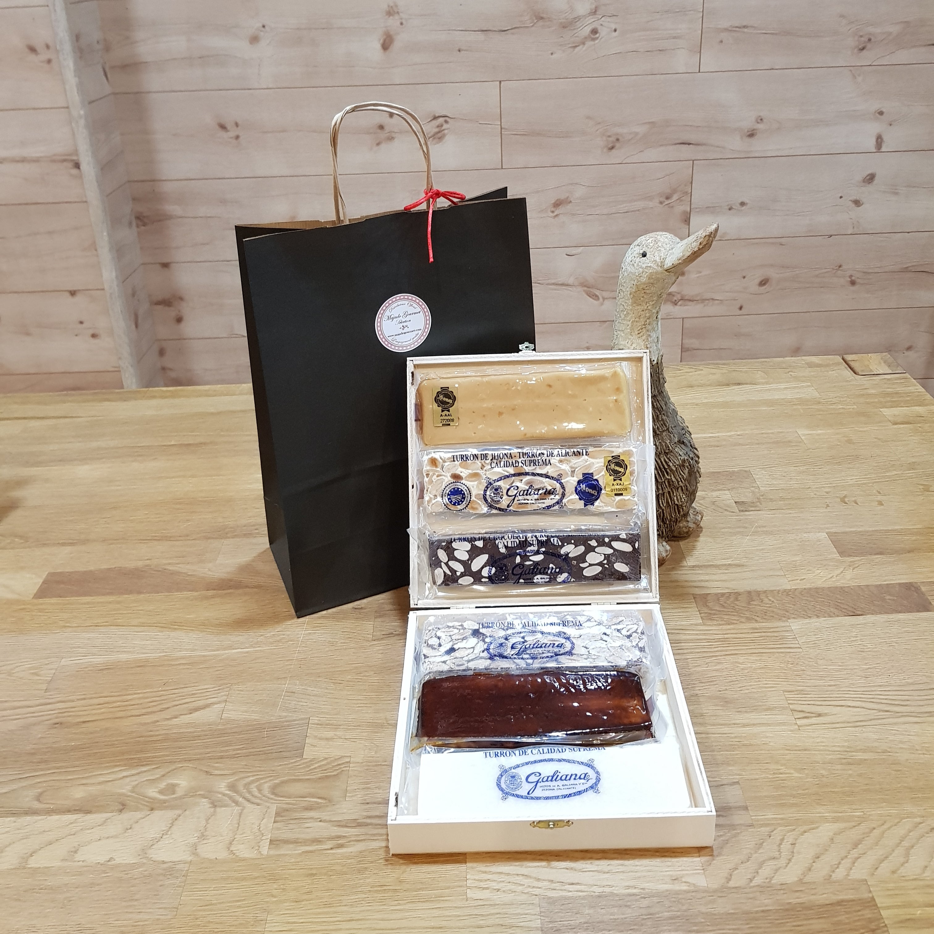 Caja regalo degustación de turrones artesanos Galiana - 6 sabores