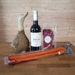 Pack cecina leon chistorra y vino tinto gancedo Majado Gourmet